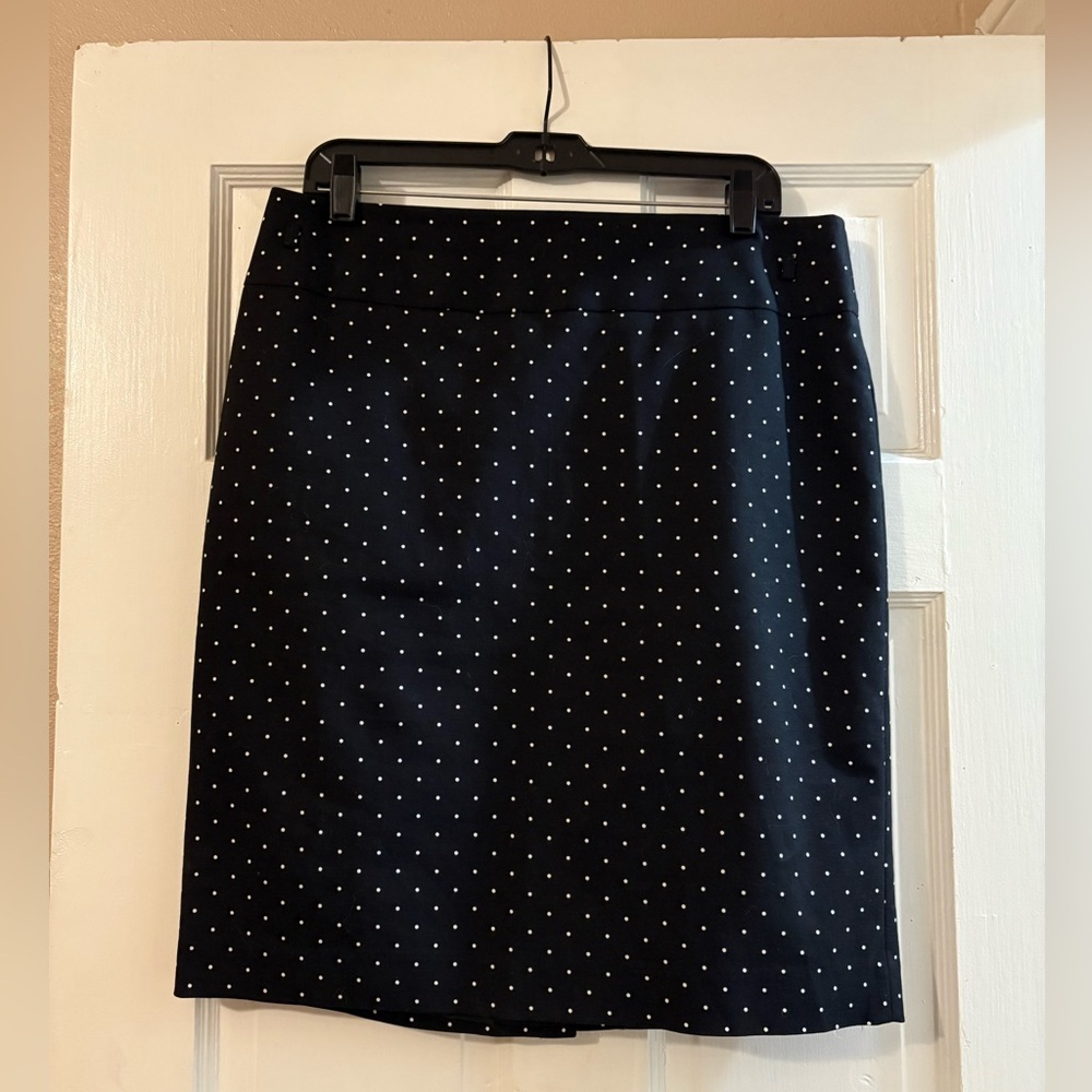Liz Claiborne Black and White Polka Dot Pencil Skirt